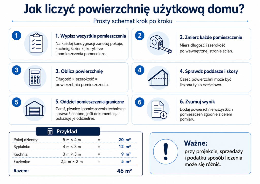 Jak liczyć powierzchnię użytkową domu
